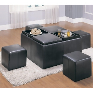 Homelegance Claire Storage Bench w/ 4 Ottomans Trays - All