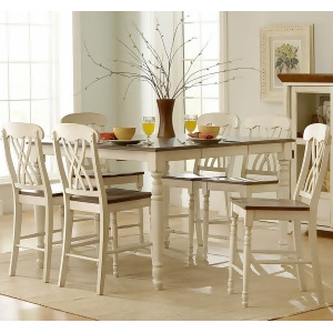 Homelegance Ohana 5 Piece Counter Height Dining Room Set in White - All
