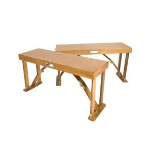 Spiderlegs B3813-wo Hand Crafted Folding Bench Set of 2 in Warm Oak - All
