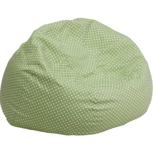 Flash Furniture Oversized Green Dot Bean Bag Chair Dg-bean-large-dot-grn-gg - All