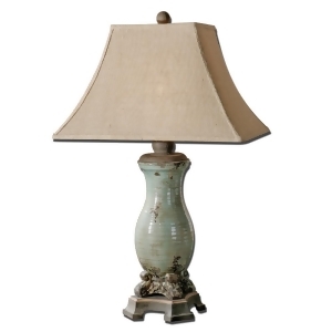 Uttermost Andelle Table Lamp w/ Burlap Linen Fabric Shade - All
