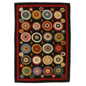 Homespice Coin Rug Hand Appliqued Rectangle Rug - All