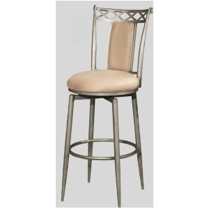 Chintaly 0724 Memory Return Swivel Stool In Taupe Suede - All