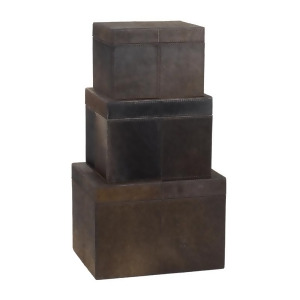 Nested Chestnut Faux Pony Boxes- Set Of 3 - All