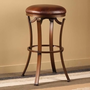 Hillsdale Kelford Backless Swivel Counter Stool in Antique Bronze - All