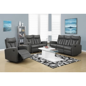 Monarch Specialties Reclining Love Seat Charcoal Grey Bonded Leather / M - All