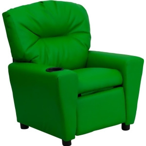 Flash Furniture Contemporary Green Vinyl Kids Recliner w/ Cup Holder Bt-7950-k - All