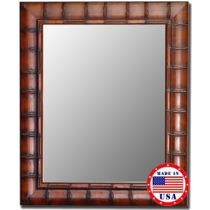 Hitchcock Butterfield Fruitwood Bamboo Framed Wall Mirror - All