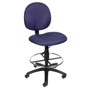 Boss Chairs Boss Blue Fabric Drafting Stools w/ Footring - All