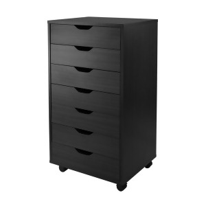 Winsome Wood 20792 Halifax Cabinet For Closet / office 7 Drawers in Black - All