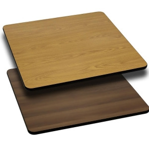 Flash Furniture 42 Square Table Top With Natural Or Walnut Reversible Laminate - All