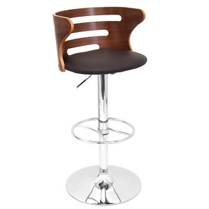 Lumisource Cosi Bar Stool In Walnut And Brown - All