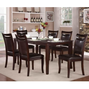 Homelegance Maeve 7 Piece Extension Dining Room Set in Dark Cherry - All