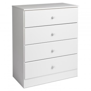 Prepac Astrid 4 Drawer Dresser in White - All
