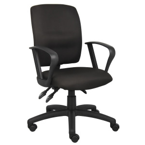 Boss Chairs Boss Multi-Function Fabric Task Chair w/ Loop Arms - All