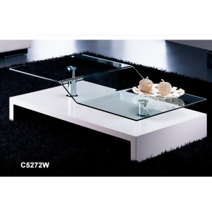 Athome Usa 5272B Coffee Table In Glossy White lacquer - All