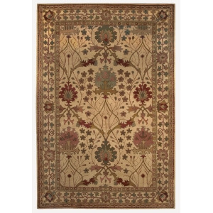 Linon Rosedown Rug In Beige And Spa Blue 1'10 X 2'10 - All