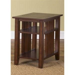Liberty Furniture Prairie Hills Chair Side Table in Satin Cherry Finish - All