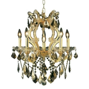 Lighting By Pecaso Karla Collection Hanging Fixture D20in H25in Lt 5 1 Gold Fini - All