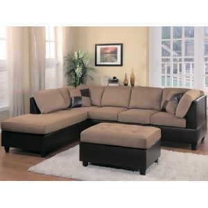 Homelegance Comfort Living Sectional Sofa in Brown Dark Brown - All