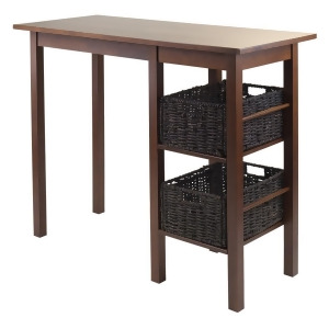Winsome Wood Egan 3-Pc Breakfast Table with 2 Baskets Set - All