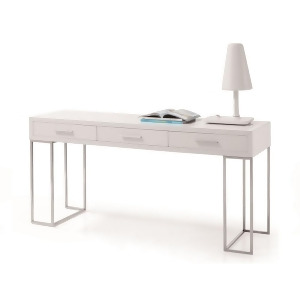 J M Furniture Sg02 Modern Office Desk in White High Gloss - All