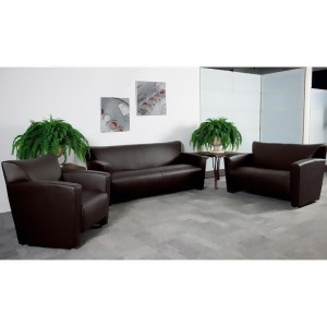 Flash Furniture Hercules Majesty Series Reception Set in Brown 222-Set-bn-gg - All