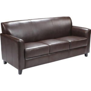 Flash Furniture Hercules Diplomat Series Brown Leather Sofa Bt-827-3-bn-gg - All