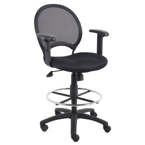 Boss Chairs Boss Mesh Drafting Stool w/ Adjustable Arms - All
