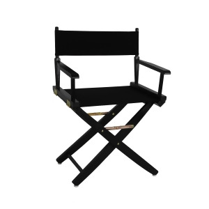 Yu Shan Extra-wide Premium Directors Chair Black Frame with Black Color Cover - All
