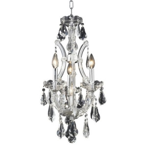Lighting By Pecaso Karla Collection Hanging Fixture D12in H22in Lt 3 1 Chrome Fi - All