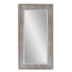 Bassett Murano Beaded Rectangular Wall Mirror in Silver Leaf - All