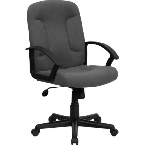 Flash Furniture Mid-Back Gray Fabric Task Computer Chair w/ Nylon Arms Go-st - All