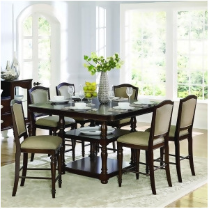 Homelegance Marston 7 Piece Counter Height Table Set in Espresso - All