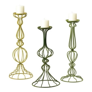 Sterling Industries 51-10082 Set Of 3Colored Metal Candle Holders - All