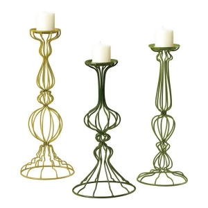 Sterling Industries 51-10082 Set Of 3Colored Metal Candle Holders - All