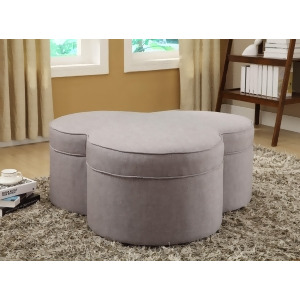 Homelegance Limerick Storage Ottoman w/ Casters in Grey Linen - All