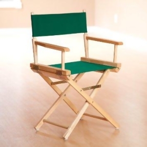 Yu Shan Director's Chair In Honey Oak Frame with Hunter Green Canvas - All