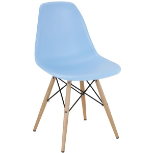 Modway Pyramid Dining Side Chair in Light Blue - All