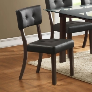 Homelegance Clarity Side Chair w/ Dark Brown Vinyl Cover in Espresso Set of 2 - All