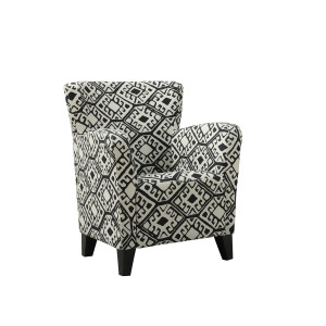 Monarch Specialties Black Beige Abstract Fabric Club Chair I 8079 - All