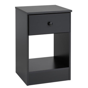 Prepac Astrid Tall 1 Drawer Nightstand in Black - All