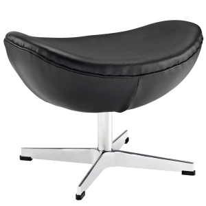 Modway Glove Leather Ottoman in Black - All