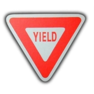 One World Road Sign Yield Sign Wooden Drawer Pulls Set of 2 - All