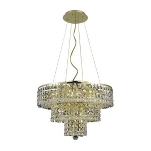 Lighting By Pecaso Chantal Collection Hanging Fixture D20in H16in Lt 9 Gold Fini - All