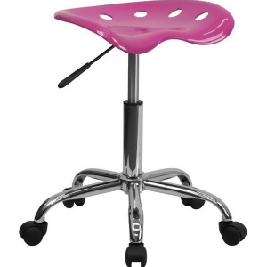 Flash Furniture Vibrant Candy Heart Tractor Seat Chrome Stool Lf-214a-c Yhea - All