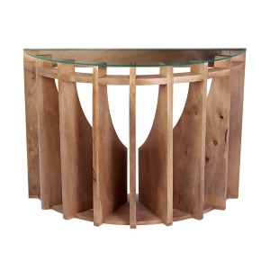 Lazy Susan Wooden Sundial Console Table - All