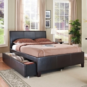Standard Furniture New York Upholstered Trundle Bed in Brown - All