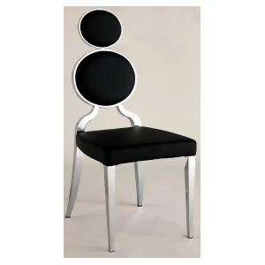 Chintaly Oprah Double Ring Back Side Chair In Black Set of 2 - All