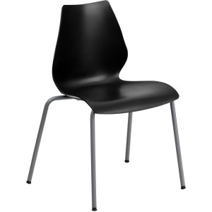 Flash Furniture Hercules Series 770 Pounds Capacity Black Stack Chair With Lumba - All